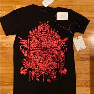 Balmain MEN’s Black and Red Brand New  T Shirt